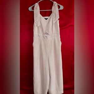 Kaari Maroon/Beige Striped Jumpsuit Size 4P